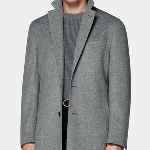 Gray Wool Overcoat